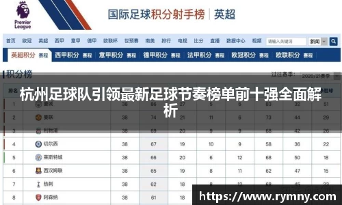 杭州足球队引领最新足球节奏榜单前十强全面解析